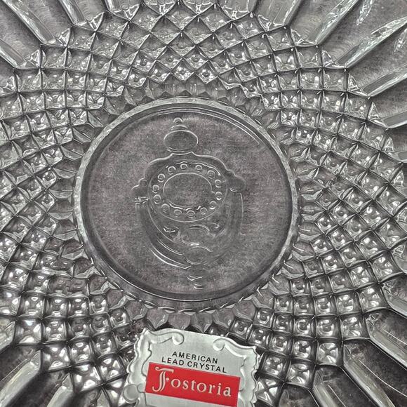 Avon American Lead Crystal Fostoria Glass Collectible Plates Door Knocker & Rose - Picture 3 of 12